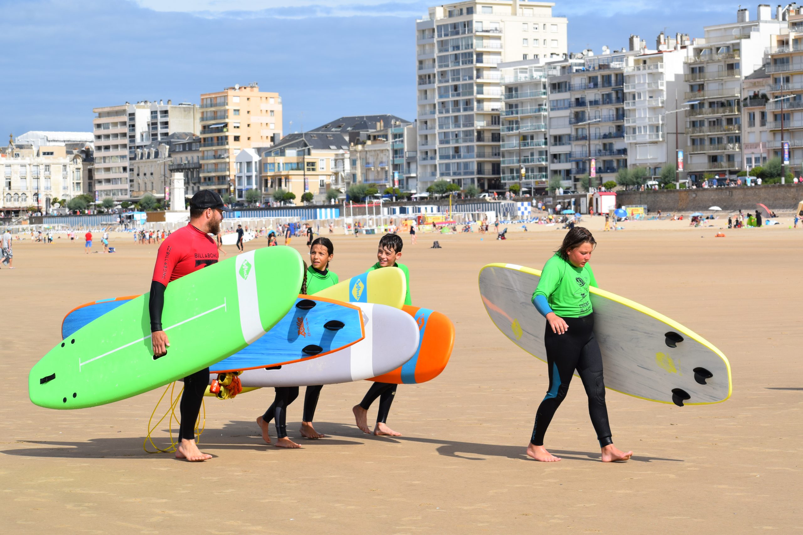 plage enfant surf cours collectif